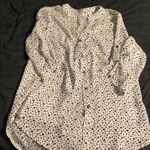 Bongo Heart Button Up Blouse